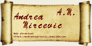 Andrea Mirčević vizit kartica